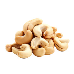  a pile of Cashew nuts in a Food-Themed, photorealistic illustration in a PNG, cutout, and isolated. generative ai - obrazy, fototapety, plakaty