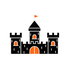 Halloween Toy Castle Doodle Icon