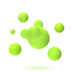 3d abstract blobs set.