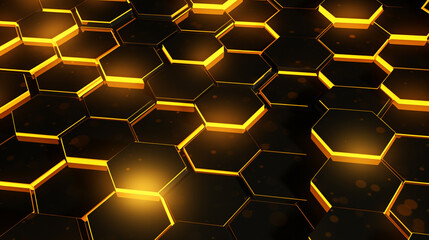background with golden yellow hexagons