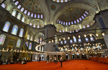 Naklejka premium Blue Mosque is in Istanbul, Turkey.