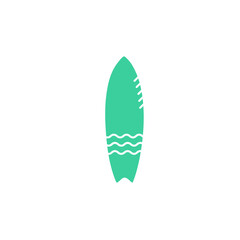 Wave Pattern Surfboard Doodle sticker