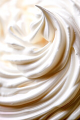 Obraz na płótnie Canvas Whipped cream with swirls.