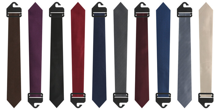 Images of a necktie on a white background