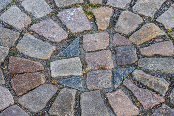 The centre of a cobblestone circle.