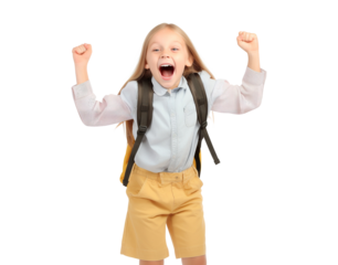 Happy pupil, cut out