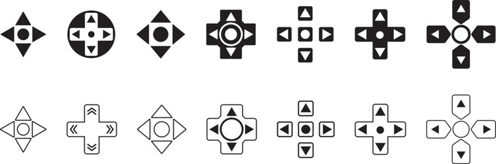 Video game controller button set collection vector icon for games and websites © shabbir