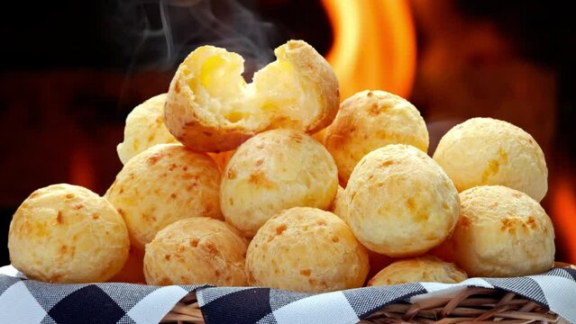 Brazilian snack, traditional cheese bread from Minas Gerais - pao de queijo