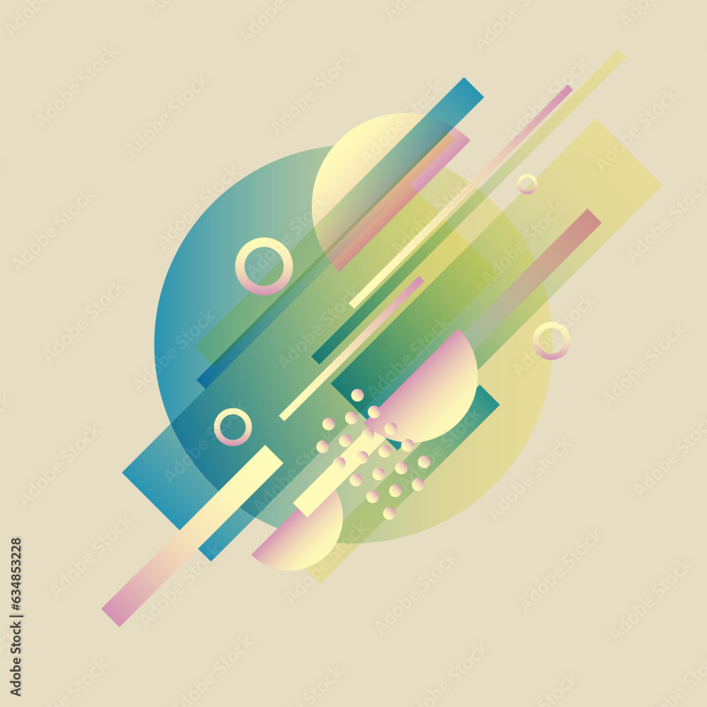 Poster abstract background with simple elements. an image with a composition of geometric elements and shap