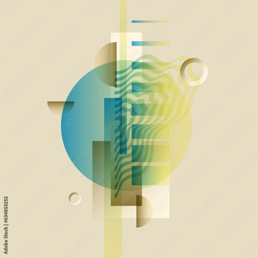 Poster abstract background with simple elements. an image with a composition of geometric elements and shap