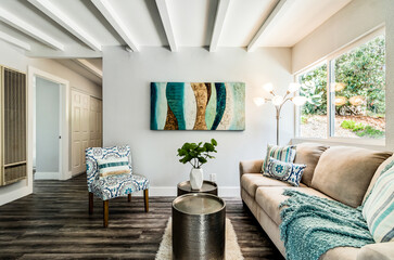 staged modern interior of home