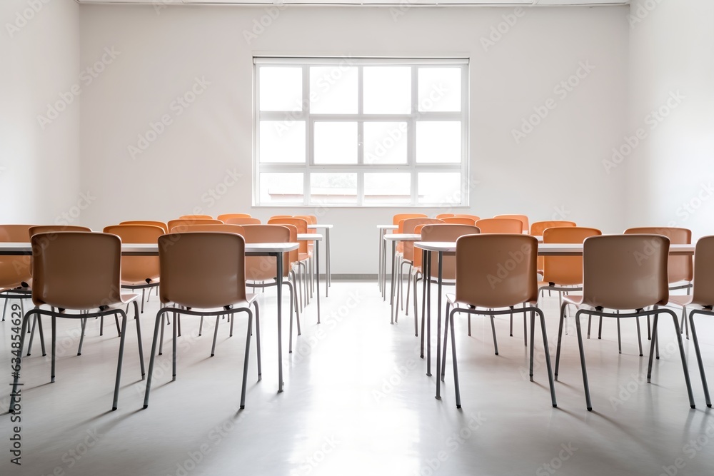 Poster empty classroom, generative ai
