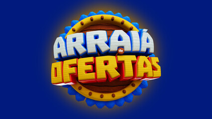 selo 3d ''arraiá de ofertas''