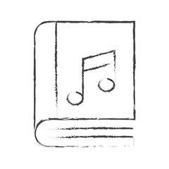 Hand drawn song book illustration icon