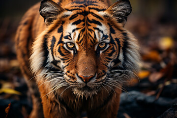 Fototapeta premium tiger in a forest