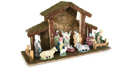 Image of a nativity  on a white background
