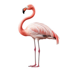 Obraz premium Pink flamingo isolated