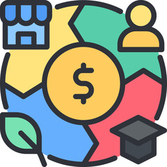 Economy Cycling Icon