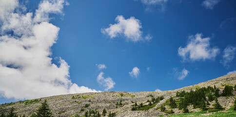 Russia Bashkortostan. The second peak of the Southern Urals is a large mountain Iremel, a view from...