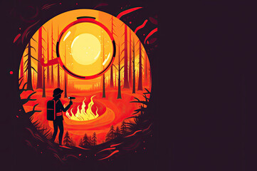 Fototapeta premium Fire surveillance indicator of inspection and fire extinguishing. made with Generative AI