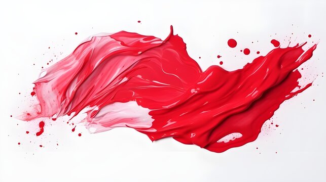Red paint splash isolated on white, Clubs of multicolours neon smoke, ink. An explosion,
a burst of Holi paint. Abstract psychedelic pastel light background. 3D rendering.