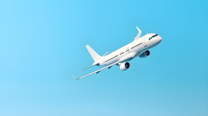 Obraz premium blue background airplane flying
