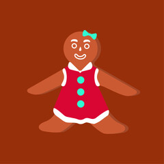 christmas traditional gingerbread cookie girl