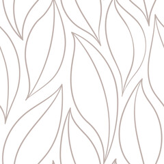 Leafs eaves seamless vector pattern. Watercolor tea leaf background, textured jungle print