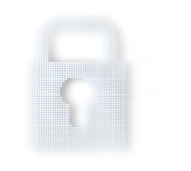 Digital png illustration of padlock icon on transparent background