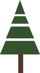 Digital png illustration of christmas tree made of triangles on transparent background