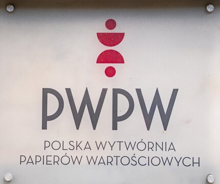 Warszawa, Mazowsze, Polska, 06 sierpień 2023, PWPW Polska Wytw&oacute;rnia Papier&oacute;w Wartościowych w Warszawie