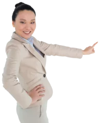 Printed roller blinds Asian Places Digital png photo of happy asian businesswoman standing on transparent background
