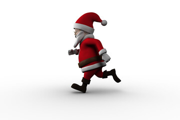 Digital png illustration of santa claus on transparent background
