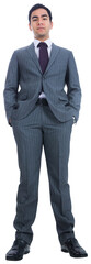 Digital png photo of caucasian man on transparent background