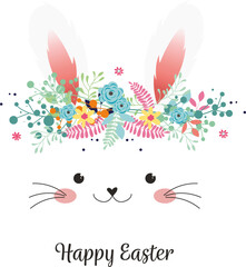 Digital png illustration of happy easter text on transparent background