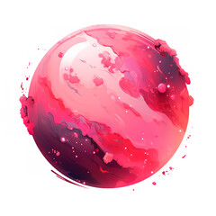 hd quality red moon planet clipart illustration vector cosmic galaxy solar system cartoon space rocket exploration ai gen 