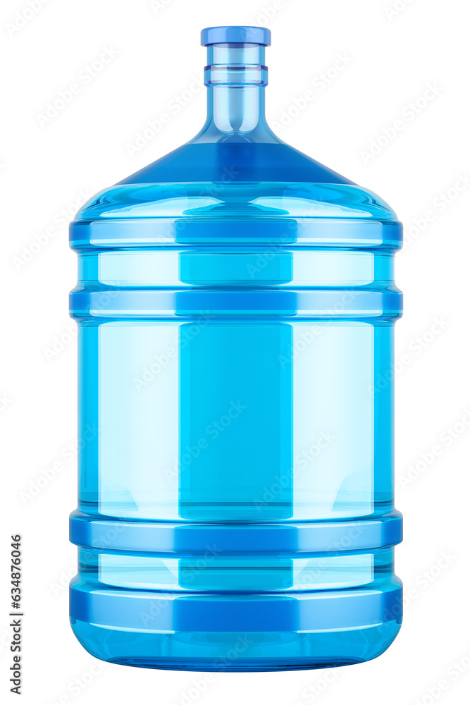 Poster bottled water, 3d rendering isolated on transparent background