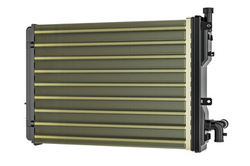 Car radiator, closeup. 3D rendering isolated on transparent background