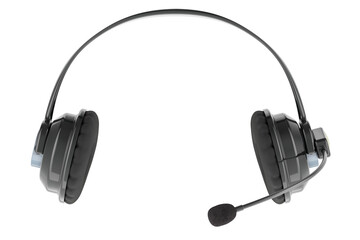 Headset with microphone, 3D rendering isolated on transparent background - 634876064