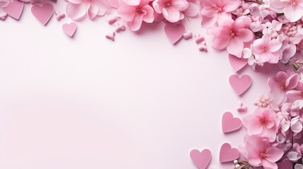 Fototapeta na wymiar Pink cherry blossom background