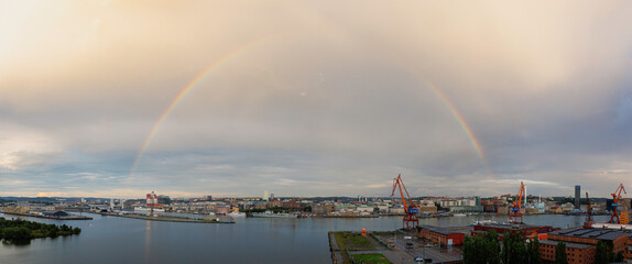 Vue sur la ville de Göteborg en Suède 