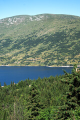 Fototapeta na wymiar Landscape of Belmeken Dam, Rila mountain, Bulgaria