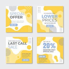 Instagram post concept. social media post collection