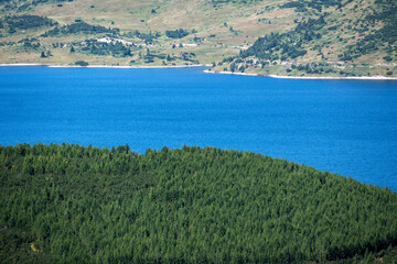 Landscape of Belmeken Dam, Rila mountain, Bulgaria