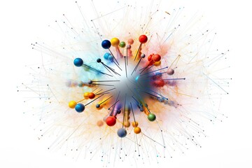 Higgs boson isolated on white background