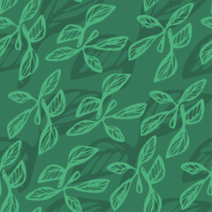 simple seamless background in nature style green.