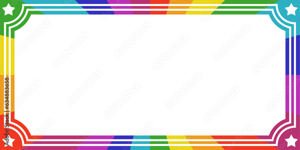 Poster a banknote with a rainbow background and a space in the center. form for insertion into a banknote. 