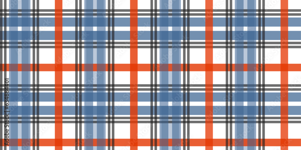 Poster tartan pattern, orange-blue with intersecting stripes. pattern for textile, pillow, cloth, backgroun