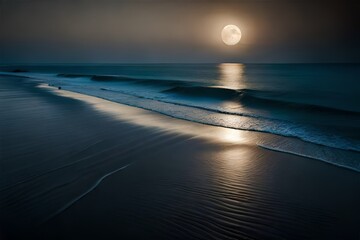 Fototapeta na wymiar moonlight over the sea