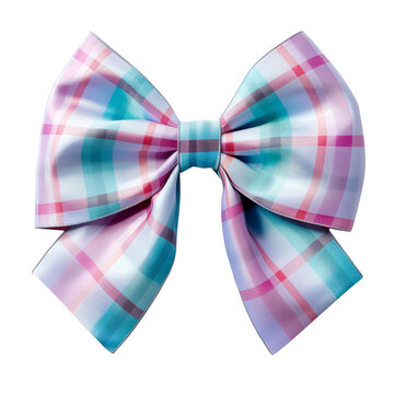 patterned gift bow isolated on transparent or white background
